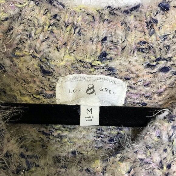 Lou & Grey Womens Confetti Sweater Speckled Fuzzy Soft Long Sleeve Size Medium - Picture 4 of 10
